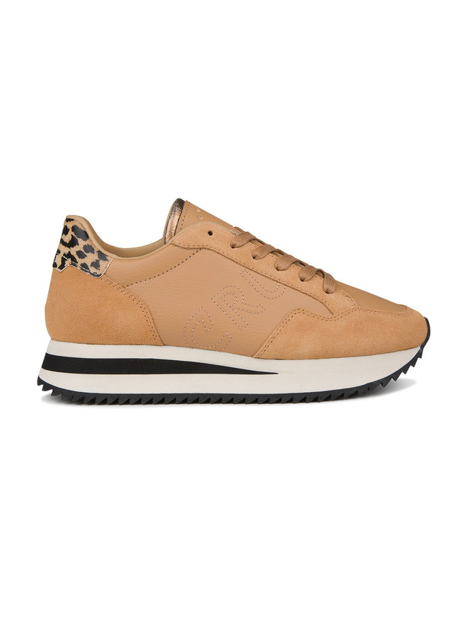 Cruyff Sierra Leopard bruin sneakers dames