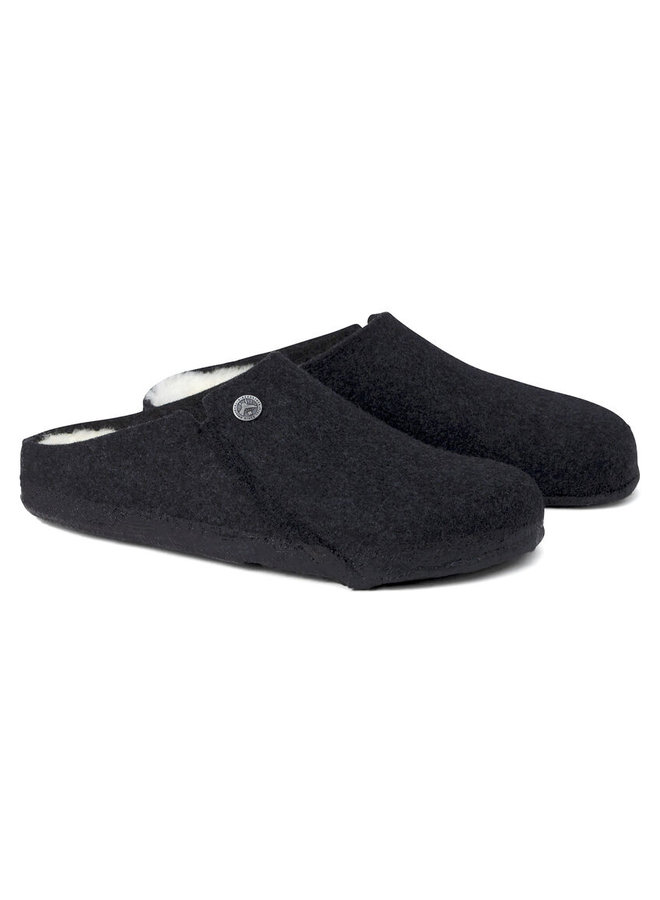 Birkenstock Zermatt Shearling sloffen narrow antraciet dames