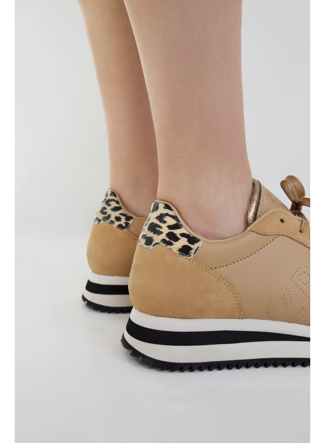 Cruyff Sierra Leopard bruin sneakers dames