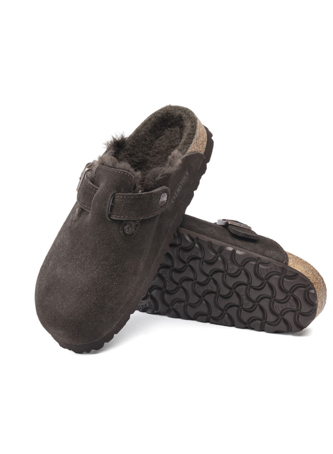 Birkenstock Boston Shearling mokka suède narrow uni