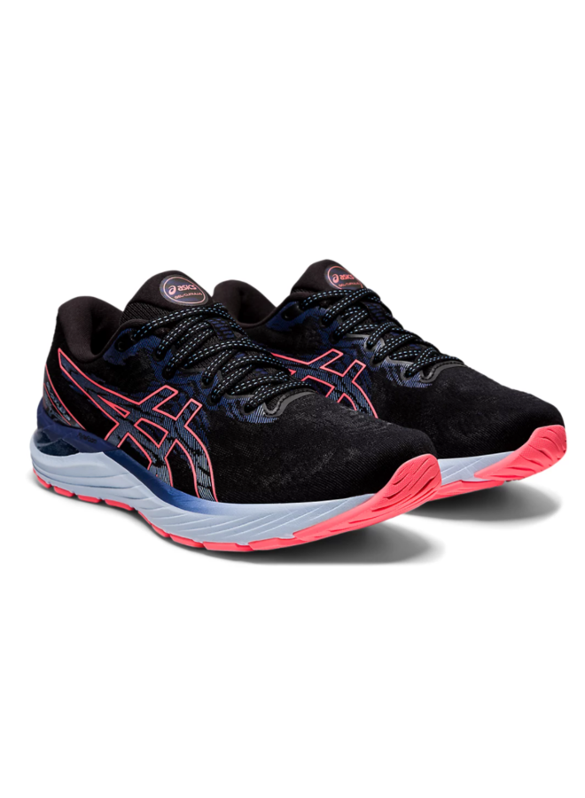 ASICS Gel Cumulus 23 zwart roze hardloopschoenen dames