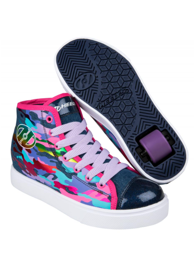 Heelys Veloz blauw denim rainbow kids