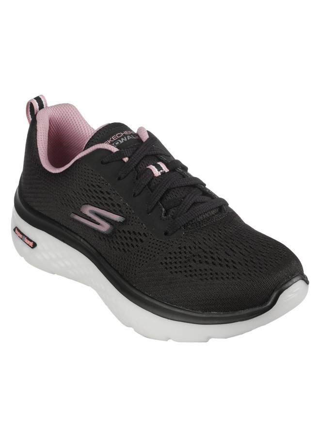 Skechers Go Walk Hyper Burst zwart roze sneakers dames