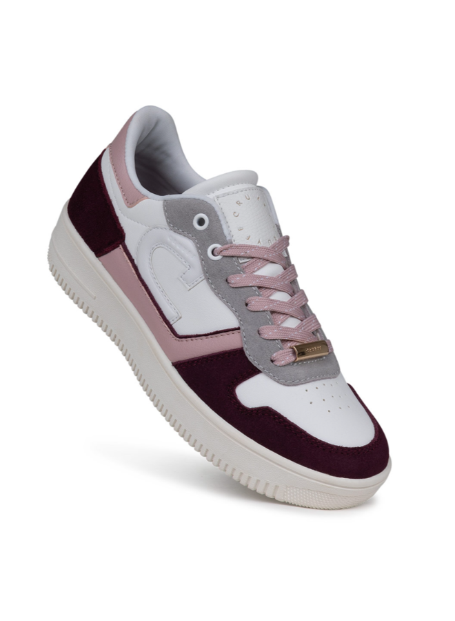 Cruyff Campo Low Lux wit Bordeaux sneakers dames