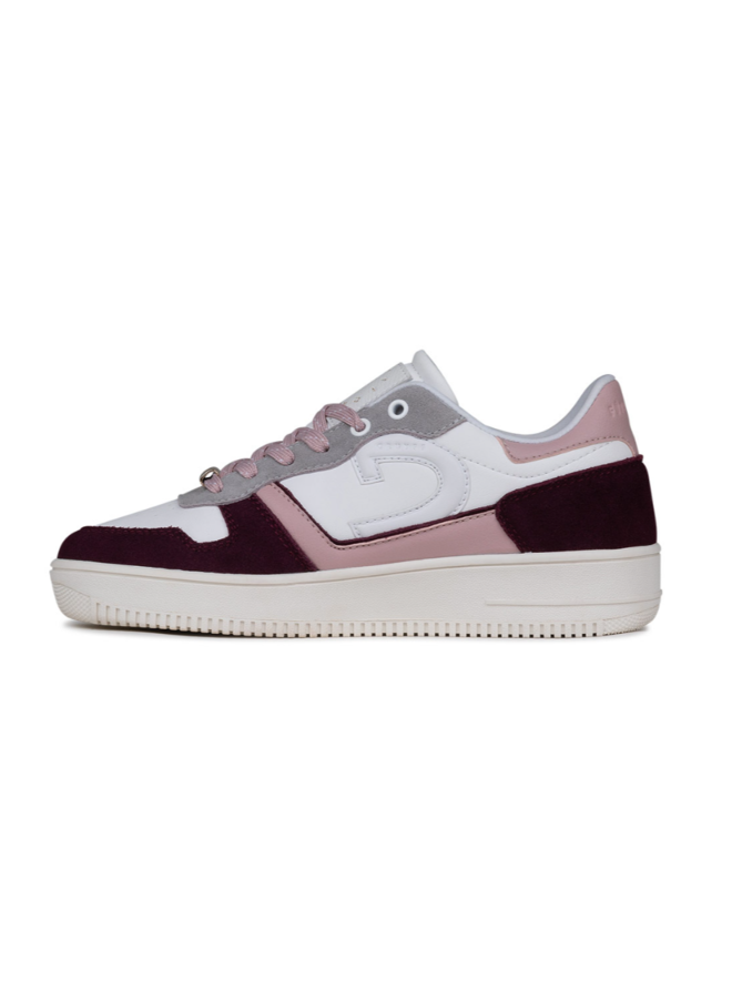 Cruyff Campo Low Lux wit Bordeaux sneakers dames