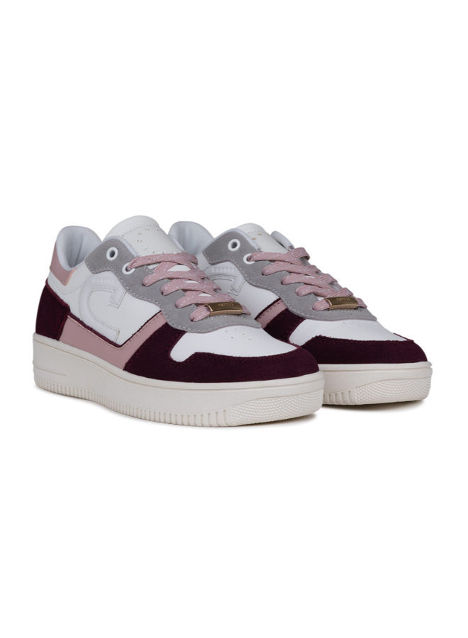 Cruyff Campo Low Lux wit Bordeaux sneakers dames