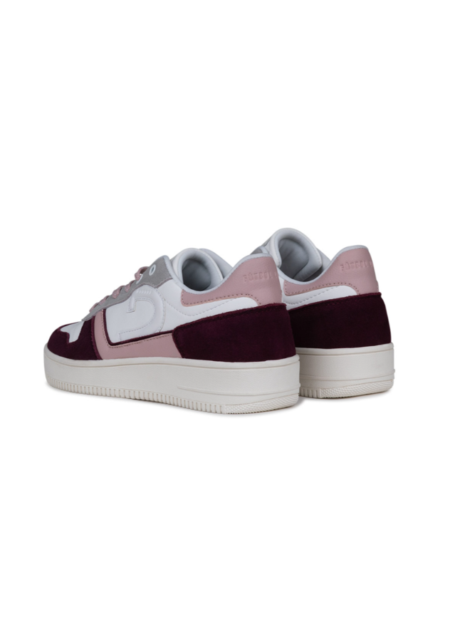 Cruyff Campo Low Lux wit Bordeaux sneakers dames