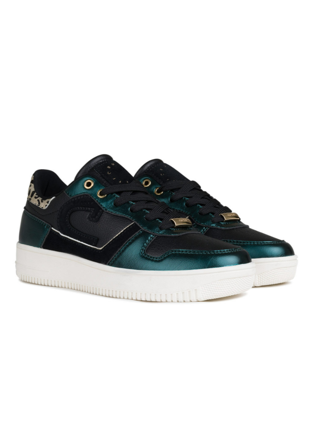 Cruyff Campo Low Lux zwart groen sneakers dames