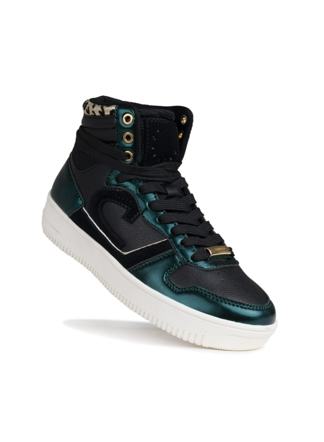 Cruyff Campo High Lux zwart groen sneakers dames