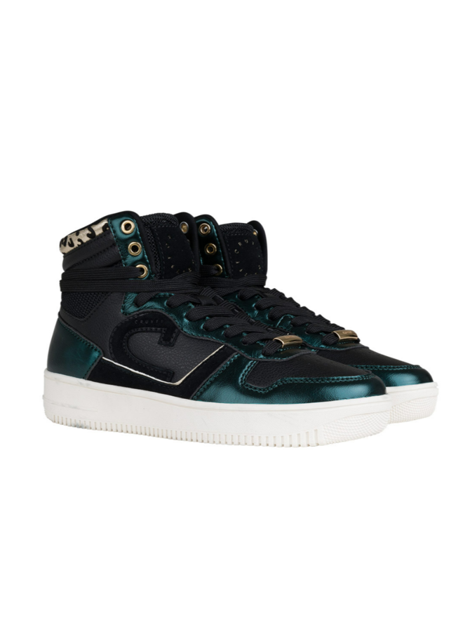 Cruyff Campo High Lux zwart groen sneakers dames