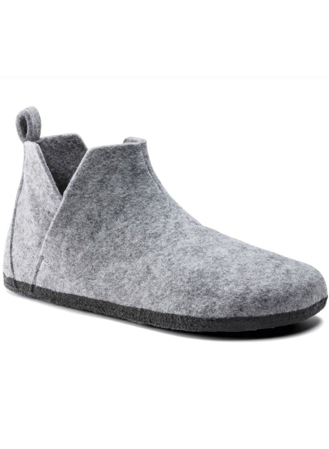 Birkenstock Andermatt pantoffels lamsvel grijs uni