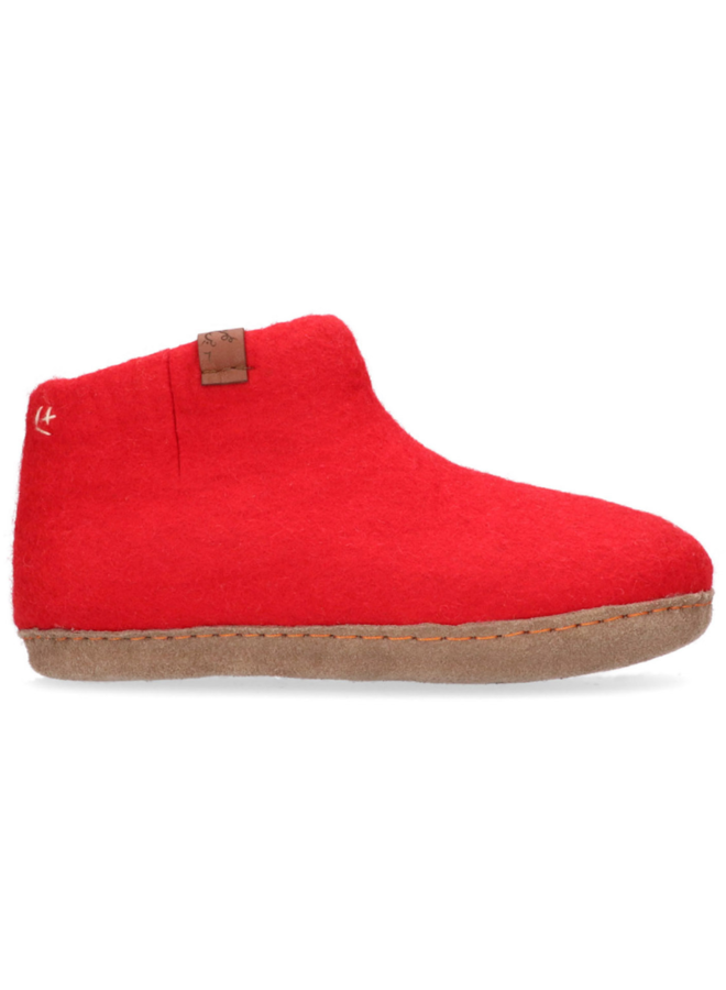 Tofvel Mula pantoffels rood uni (s)