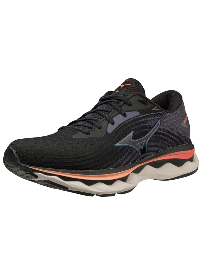 Mizuno Wave Sky 6  zwart hardloopschoenen dames