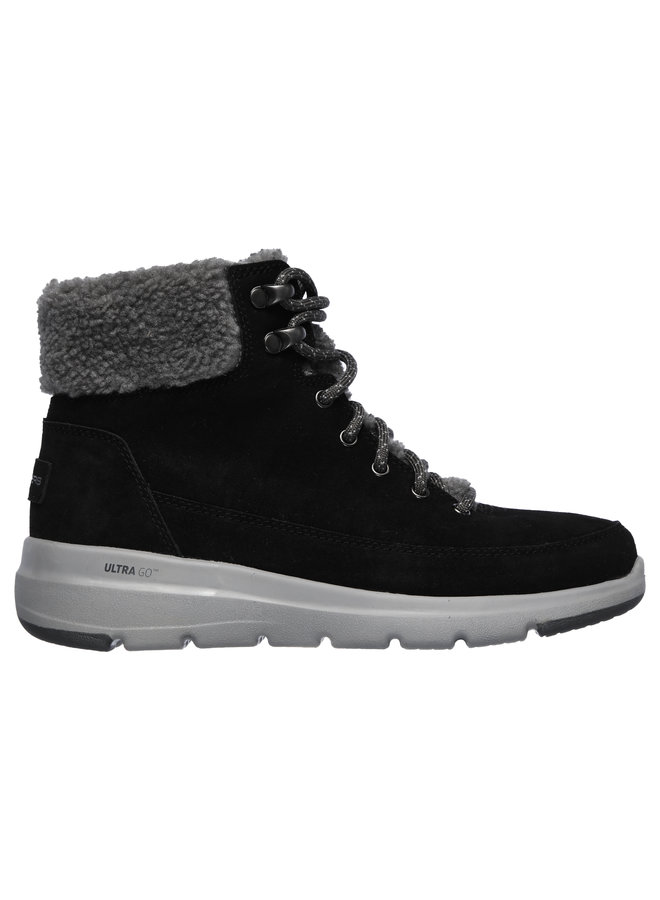 Skechers Glacial Ultra Woodlands zwart grijs winterlaarzen dames