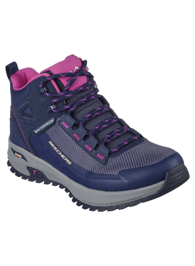 Skechers Arch Fit Discover mid blauw wandelschoenen dames