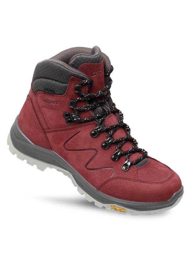 Boston Mid burgundy rood wandelschoenen dames (a)