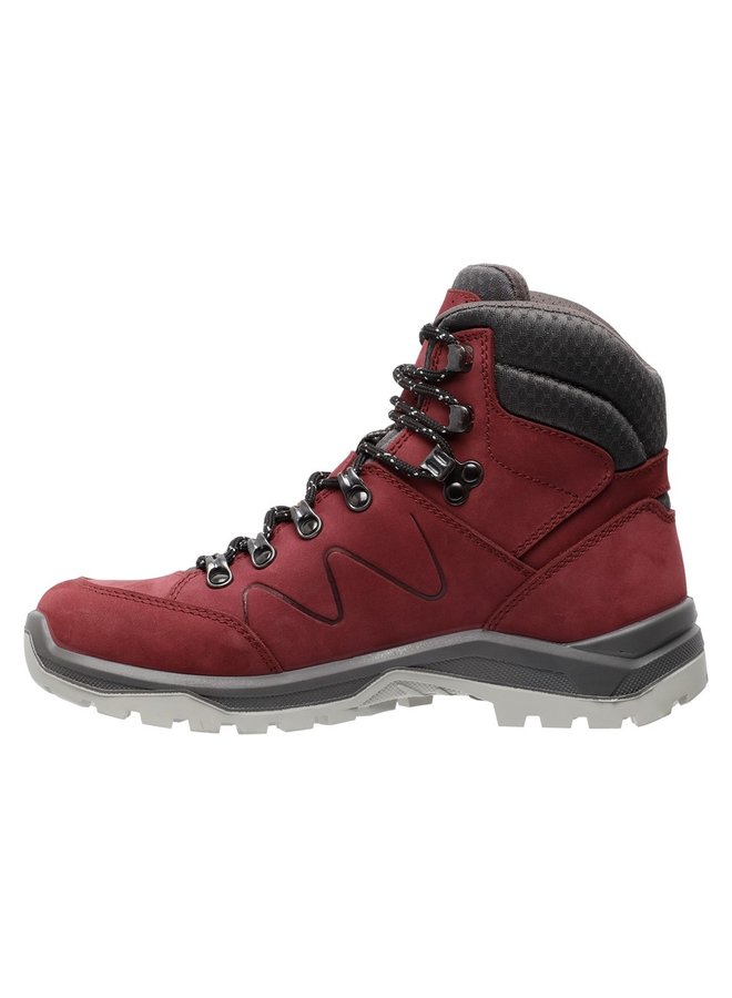 Grisport Boston Mid burgundy rood wandelschoenen dames