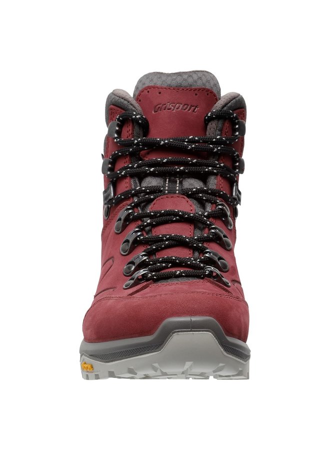 Grisport Boston Mid burgundy rood wandelschoenen dames