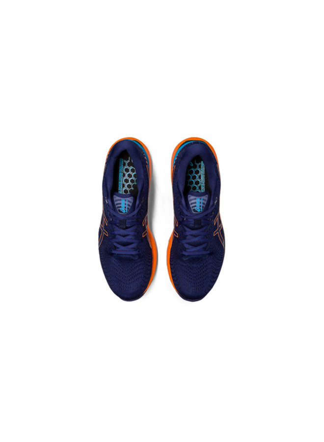 ASICS Gel Cumulus 24 blauw oranje hardloopschoenen heren