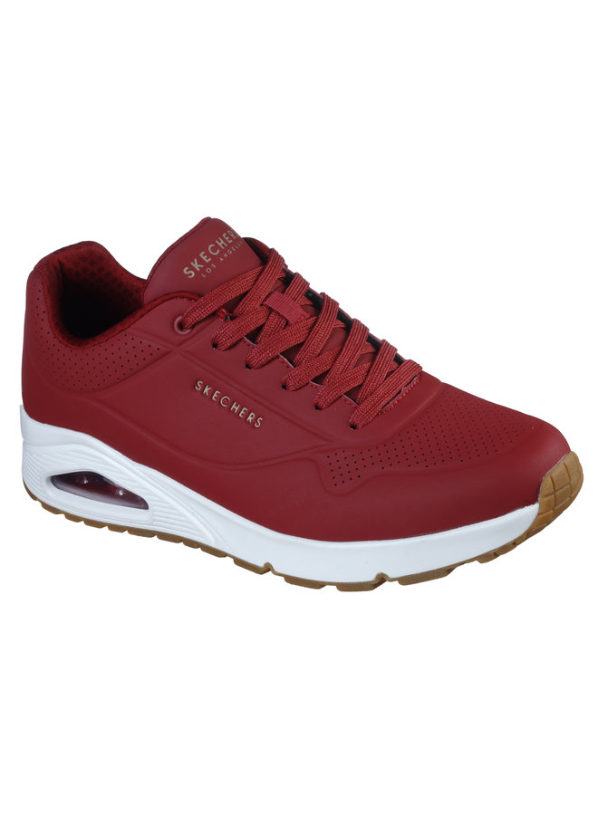 Skechers Uno Stand on Air rood sneakers heren