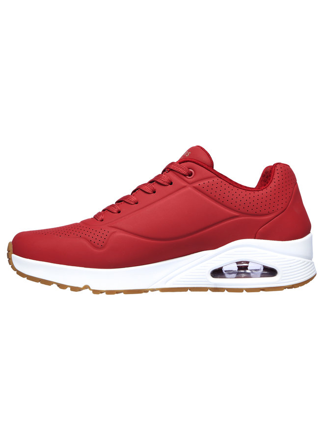 Skechers Uno Stand on Air rood sneakers heren