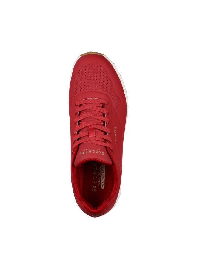 Skechers Uno Stand on Air rood sneakers heren