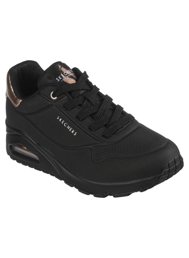 Morse code herstel elleboog Skechers Uno zwart sneakers dames - outletsportschoenen.nl