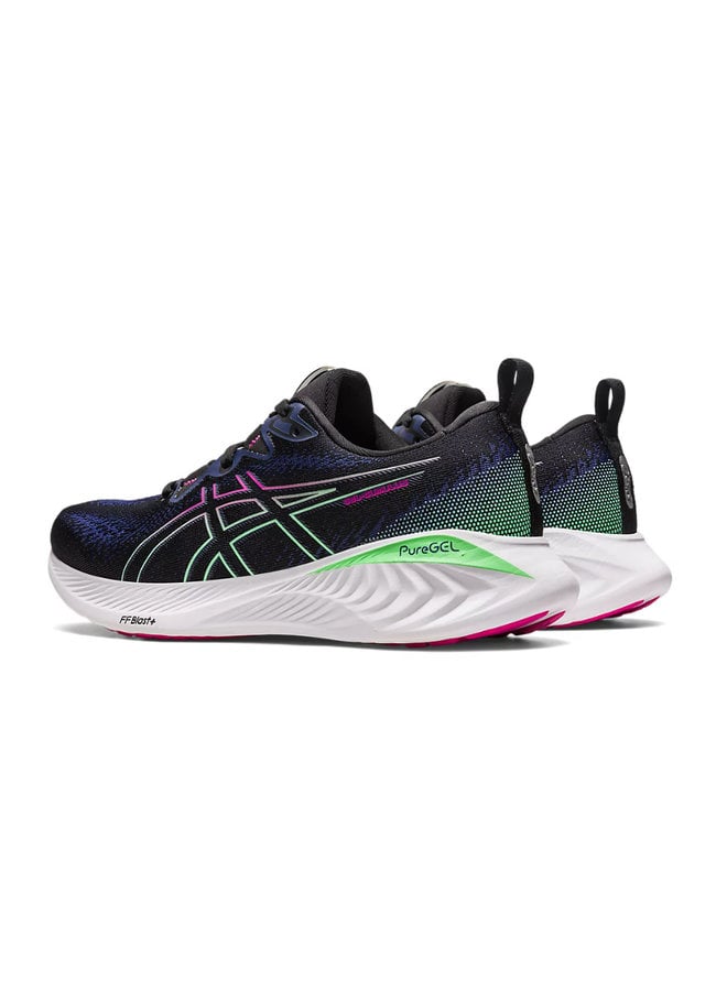 ASICS Gel Cumulus 25 zwart roze hardloopschoenen dames