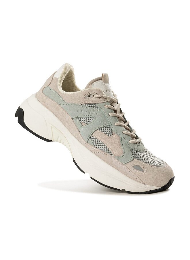 Cruyff June taupe groen sneakers dames