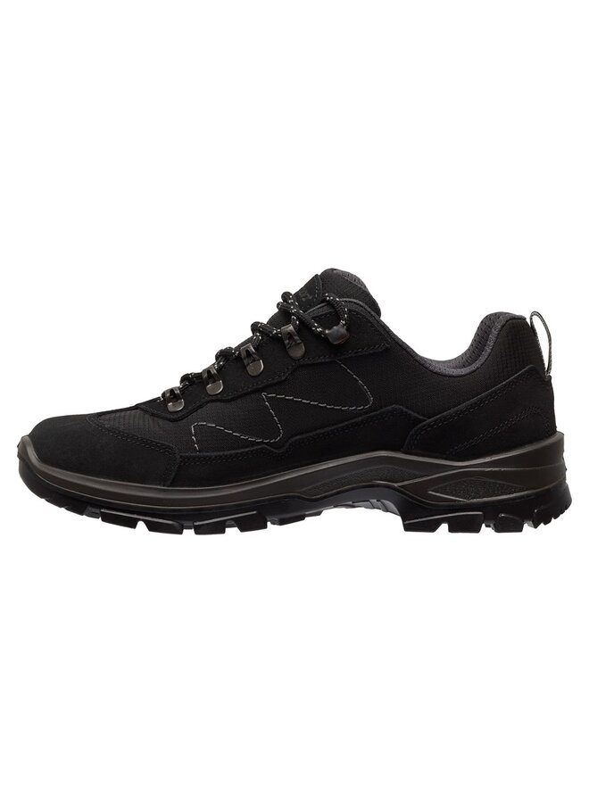 Grisport Verona low zwart wandelschoenen uni