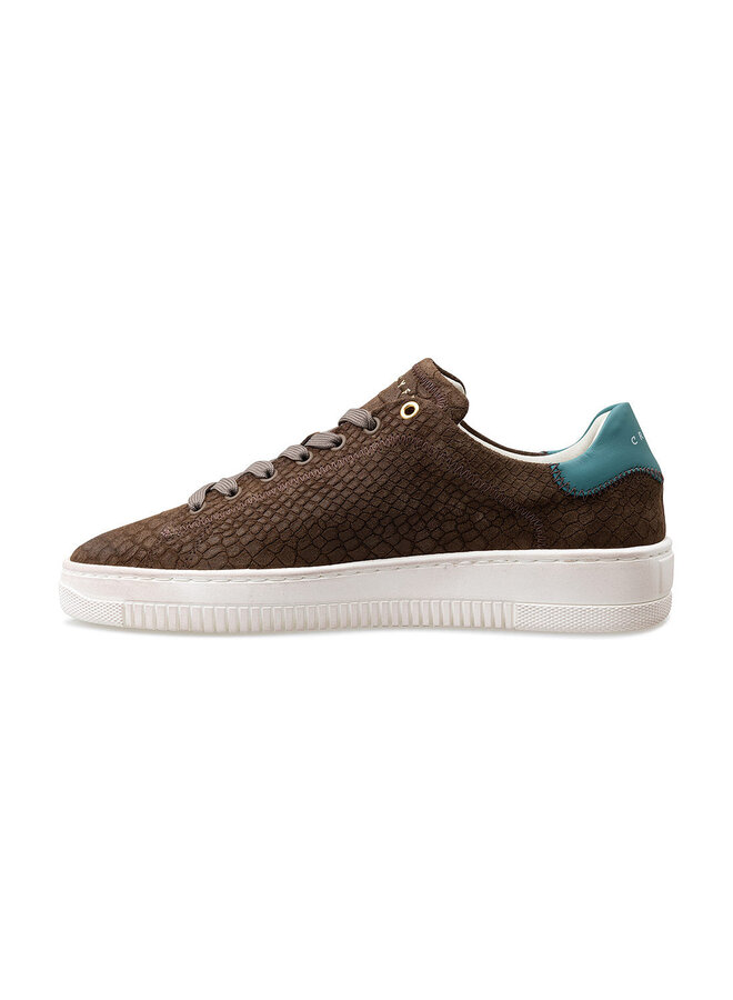 Cruyff Joan Anaconda bruin turquoise sneakers heren