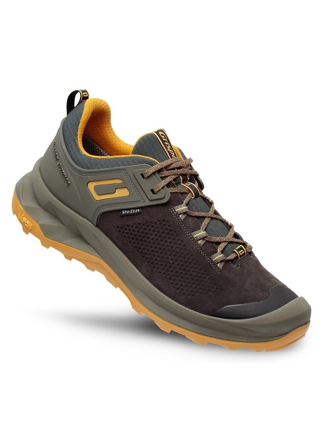 Discovery low bruin geel wandelschoenen uni (a)