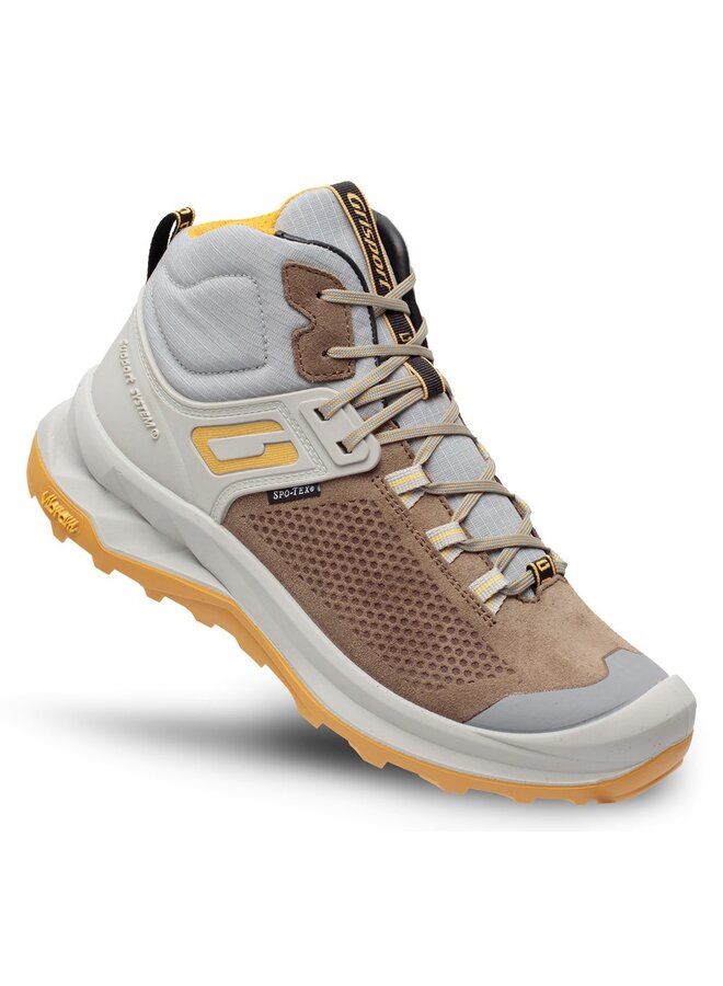 Discovery Mid bruin geel wandelschoenen uni (a)