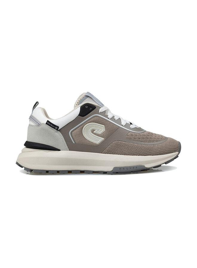 Cruyff Fuzeknit taupe wit sneakers heren