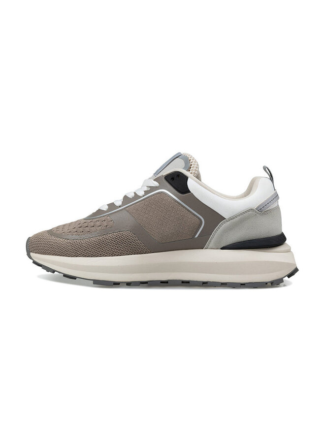 Cruyff Fuzeknit taupe wit sneakers heren