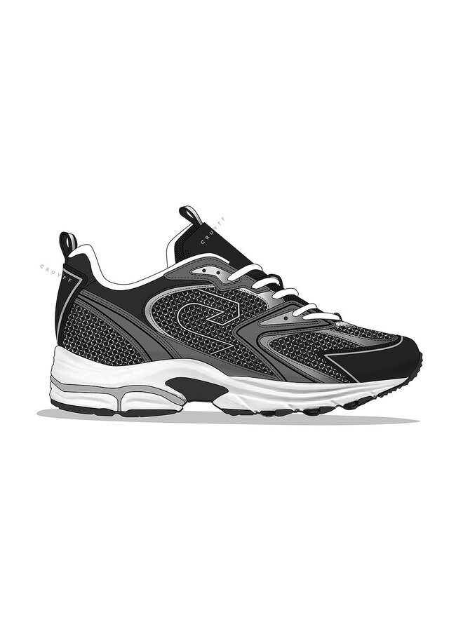 Scorpius Titanium zwart sneakers heren