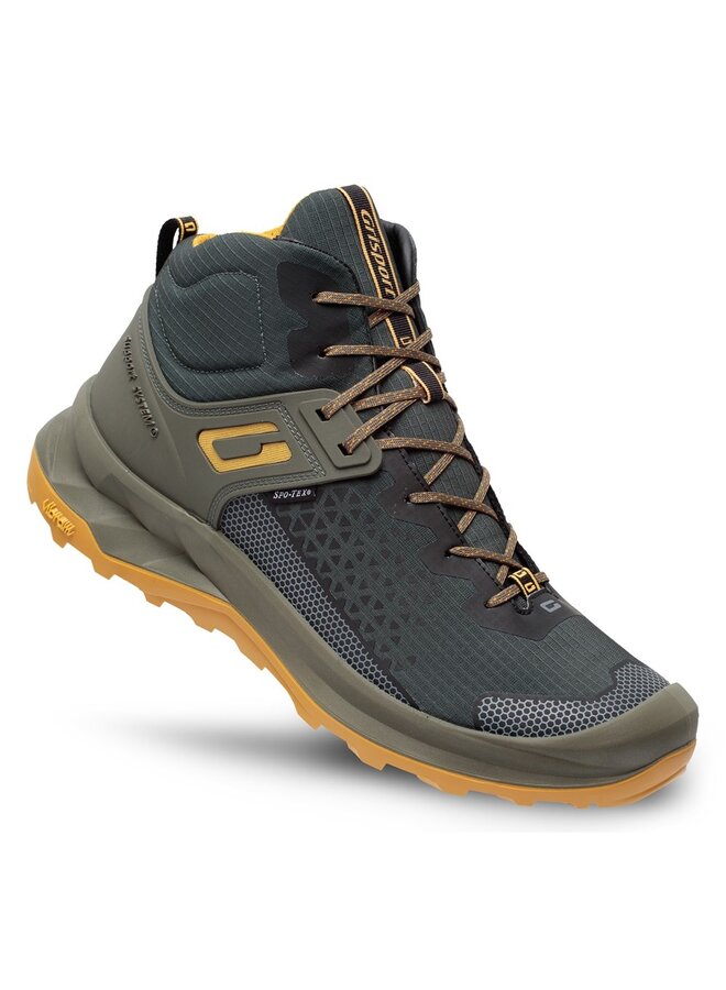 Explorer mid groen geel wandelschoenen uni (a)