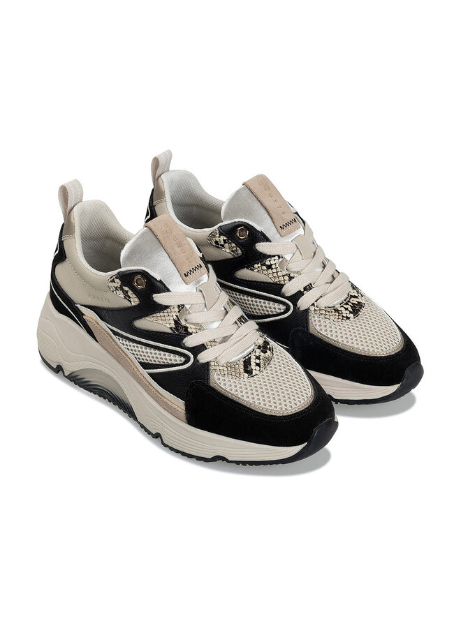 Cruyff Madina Bold beige zwart sneakers dames