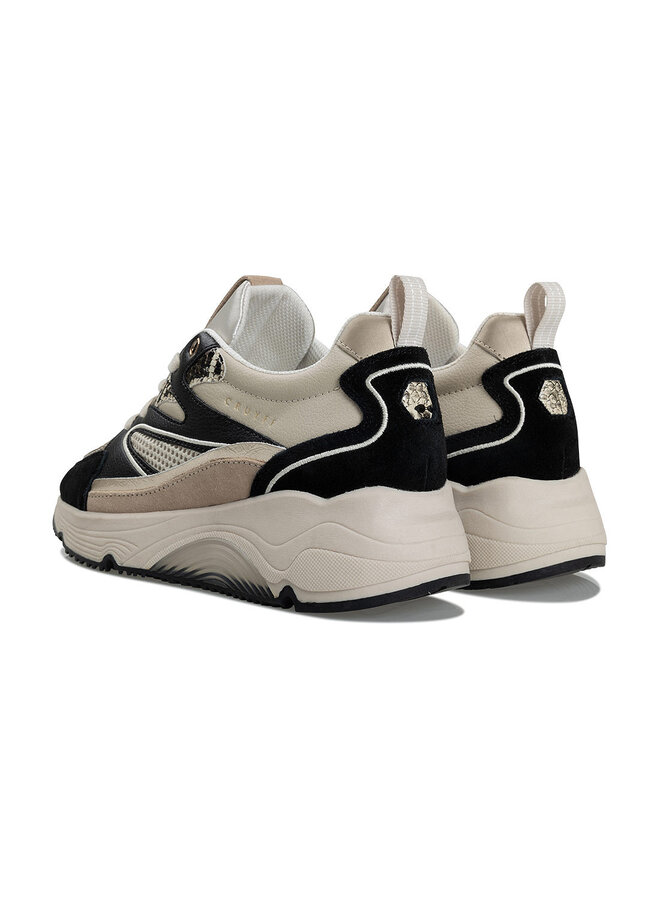 Cruyff Madina Bold beige zwart sneakers dames