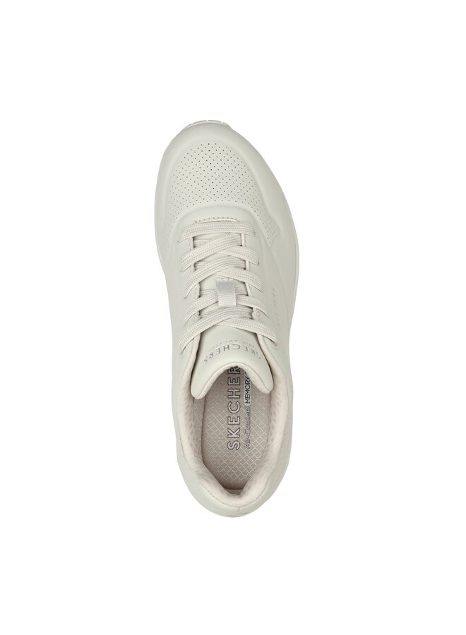 Skechers Uno Stand on Air beige wit sneakers dames