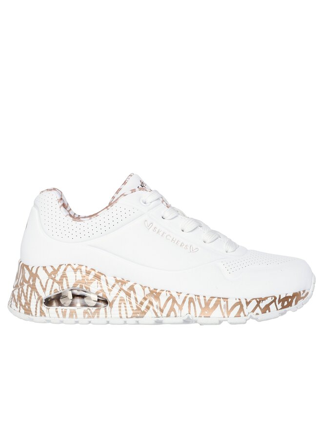 Skechers Uno Love wit goud sneakers dames