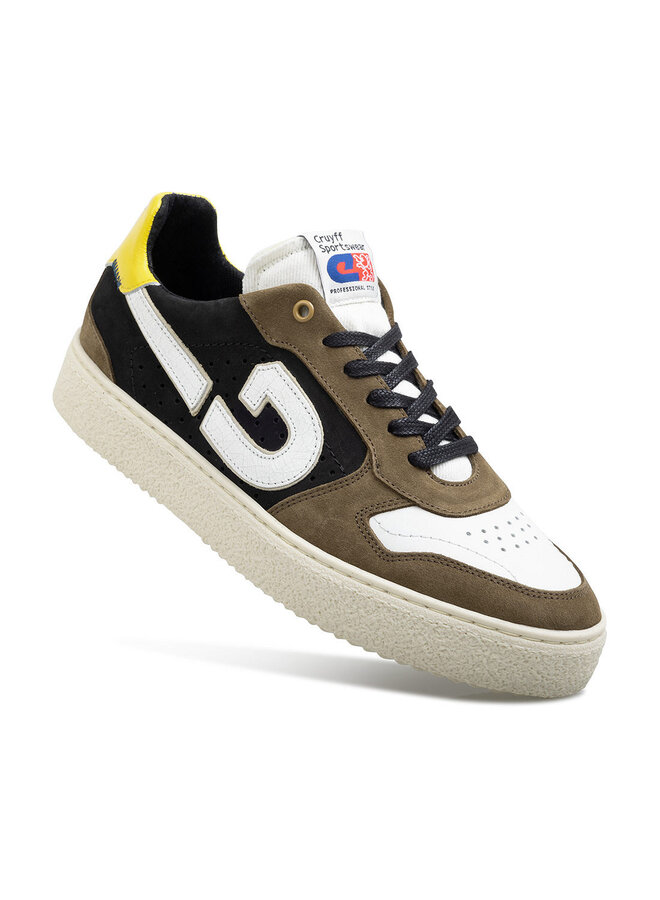 Slice bruin zwart wit sneakers heren