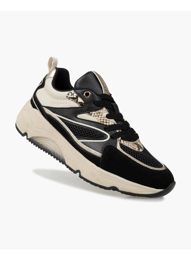 Madina Bold zwart beige sneakers dames