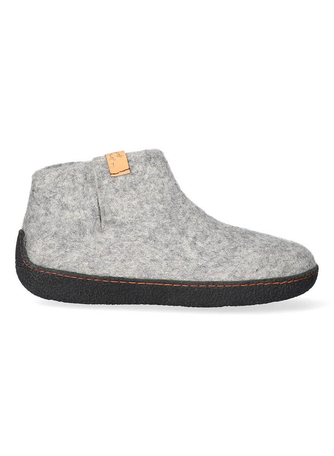 Rabara pantoffels grijs uni