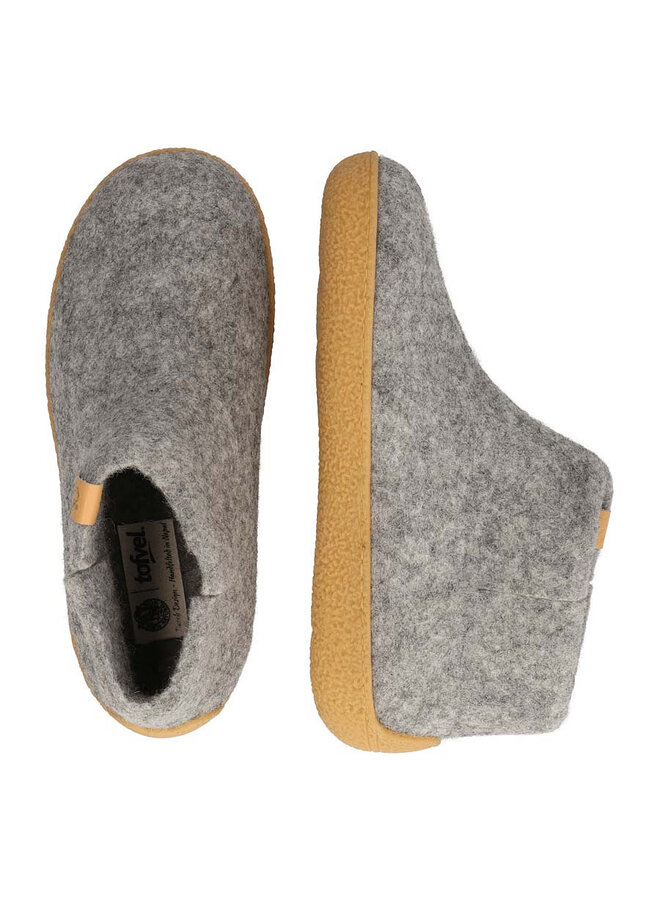Tofvel Rabara pantoffels grijs uni