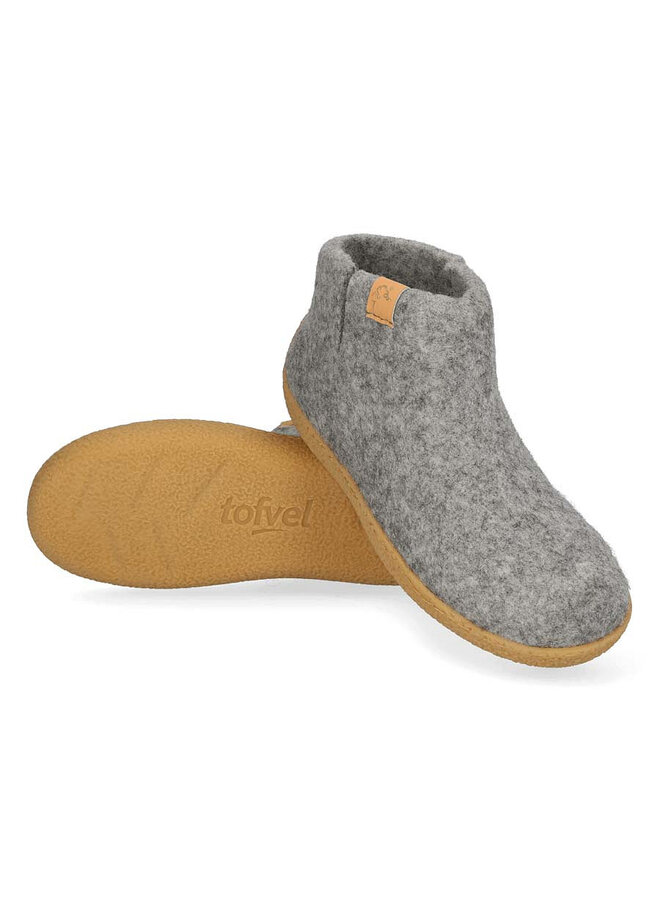 Tofvel Rabara pantoffels grijs uni