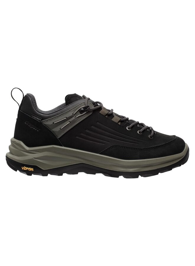 Grisport Outlander low zwart groen wandelschoenen uni