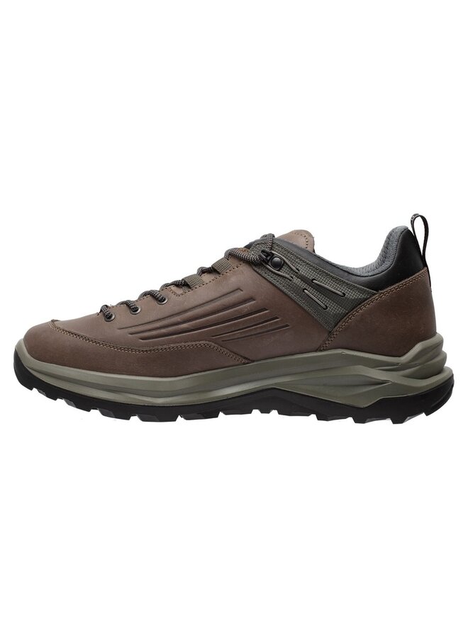 Grisport Outlander low bruin groen wandelschoenen uni