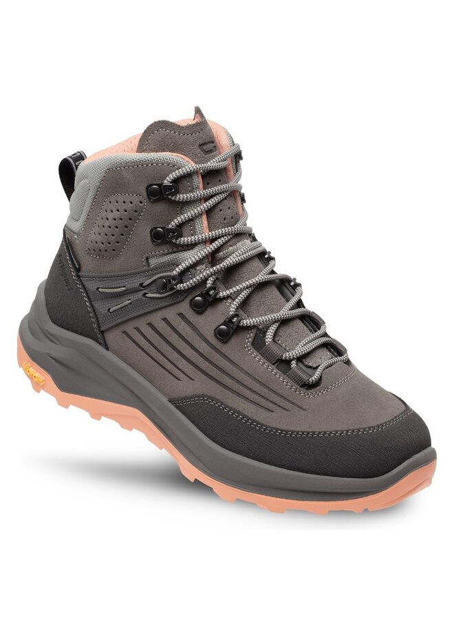 Grisport Overland Mid grijs roze wandelschoenen uni