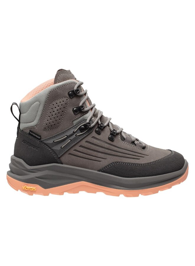 Grisport Overland Mid grijs roze wandelschoenen uni